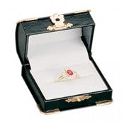 Curved Leather Box With Clasp