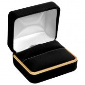 Soft Velvet Box With Gold rim