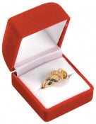 Soft Flocked Velour Jewelry Boxes