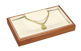 Single Piano Finish Wood Necklace Tray - Jewel Box Co