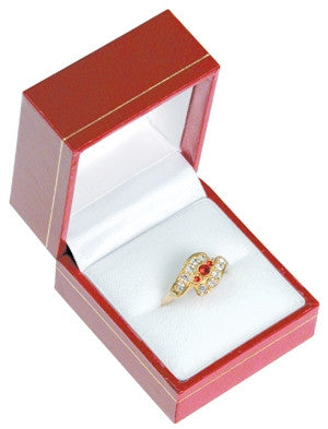 Single Ring Classic Leather Jewelry Box - Jewel Box Co