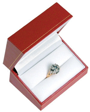 Double Ring Classic Leather Jewelry Box - Jewel Box Co