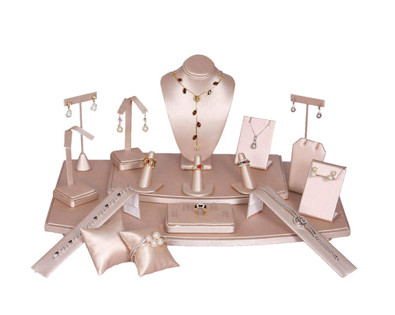 18 Piece Pink Steel Showcase Display Set - Jewel Box Co