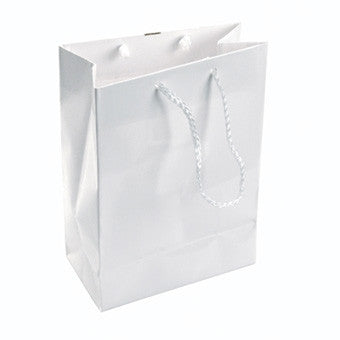 8" x 10" Glossy White Tote Bag - Jewel Box Co