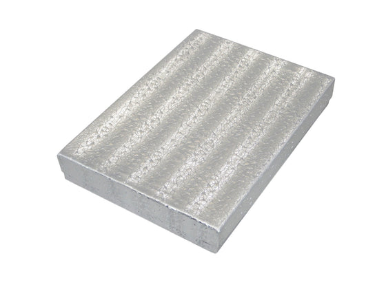 6" x 5" Silver Cotton Filled Jewelry Box - Jewel Box Co
