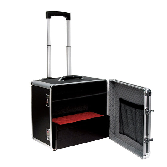 Front Access Aluminum Carrying Case With Wheels - Jewel Box Co