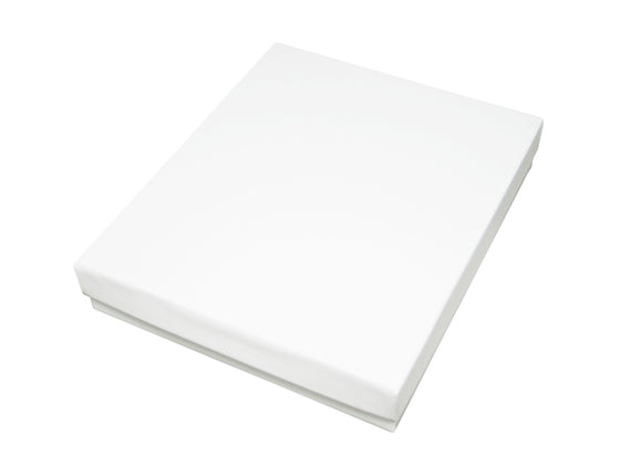 Glossy White Cotton Filled Jewelry Box - Jewel Box Co