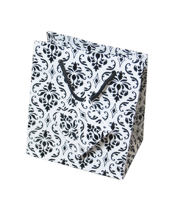 4" x 4 1/2" Damask Jewelry Gift Bag - Jewel Box Co