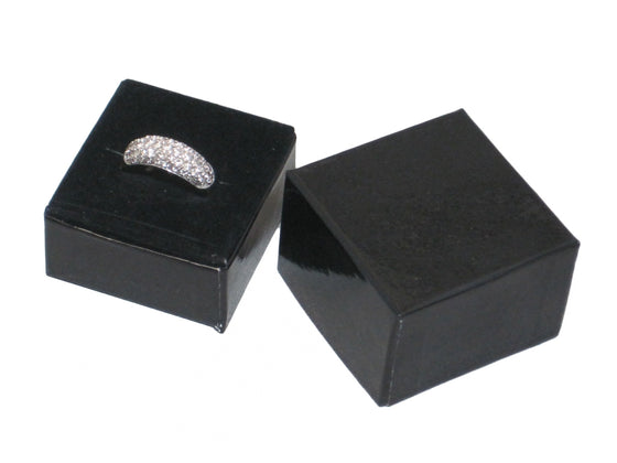 Glossy Black Single Ring Hat Box - Jewel Box Co