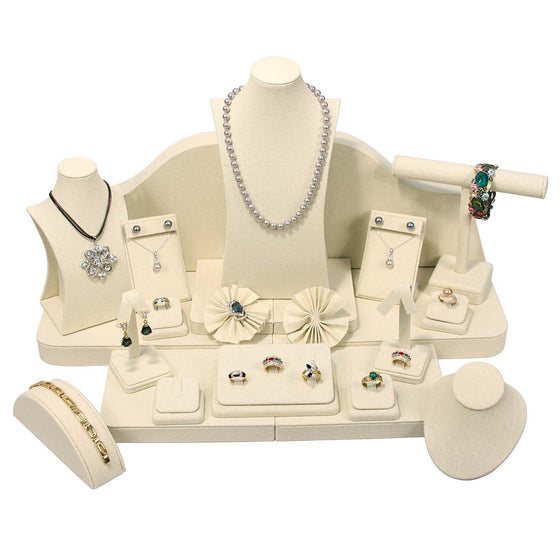 23 Piece Linen Showcase Display Set - Jewel Box Co