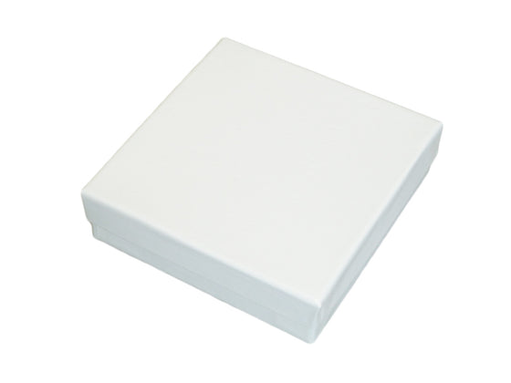 Glossy White Cotton Filled Jewelry Box - Jewel Box Co