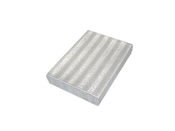 5" x 3" Silver Cotton Filled Jewelry Box - Jewel Box Co